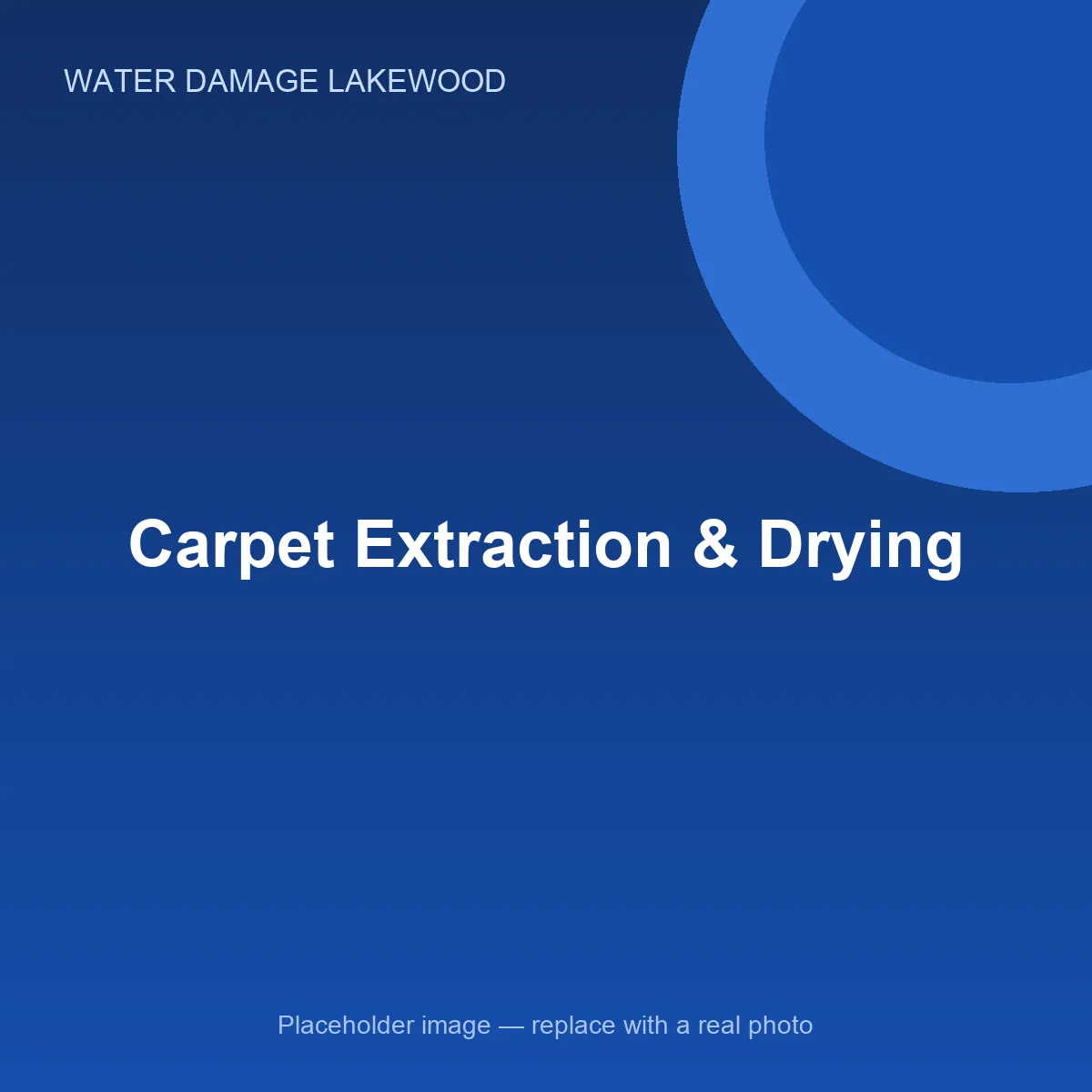 IICRC technician performing carpet water damage restoration in a Lakewood, CA home