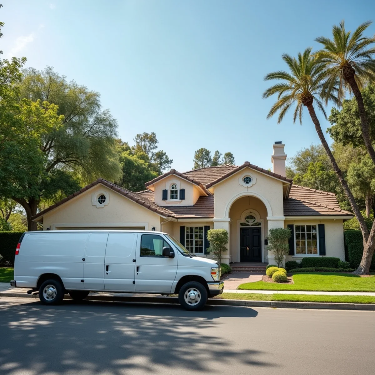 Technician using leak detection in a custom home near the Lakewood golf course