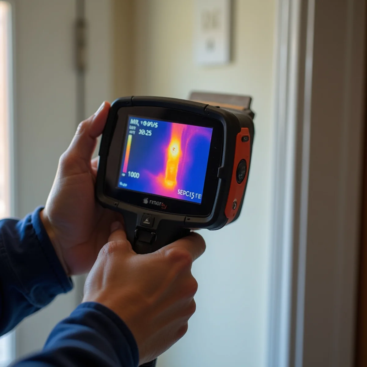 IICRC technician performing leak detection in a Lakewood, CA home