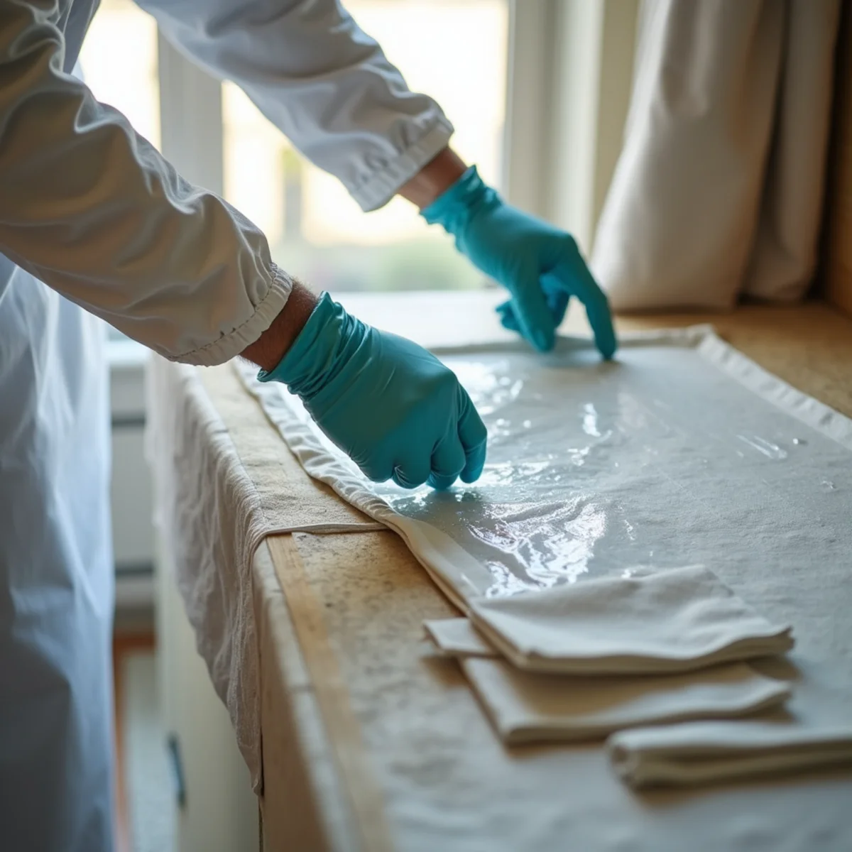 IICRC technician performing mold remediation in a Lakewood, CA home