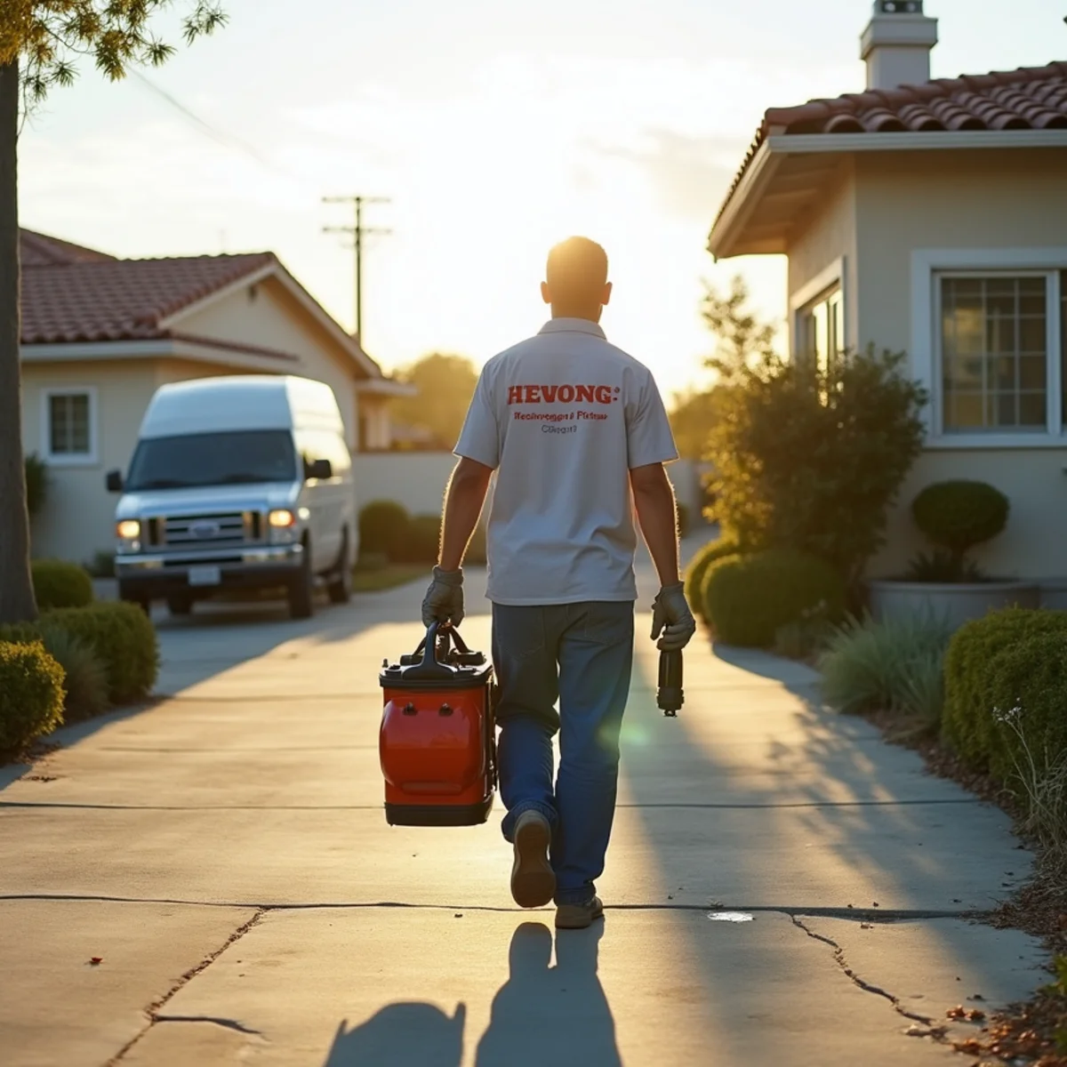 water damage restoration crew working in a Bellflower, CA home