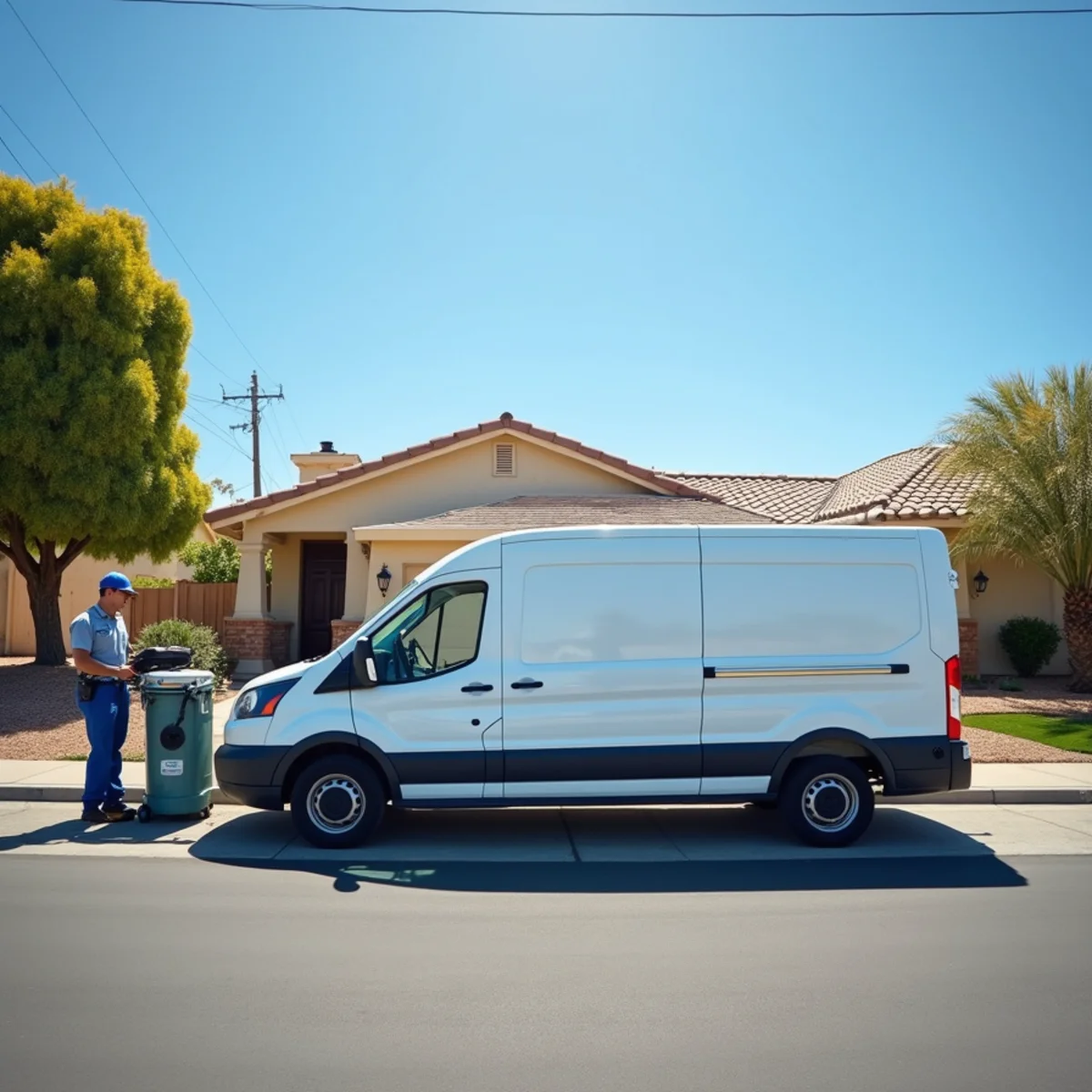 water damage restoration crew working in a Rosemead, CA suburban tract home