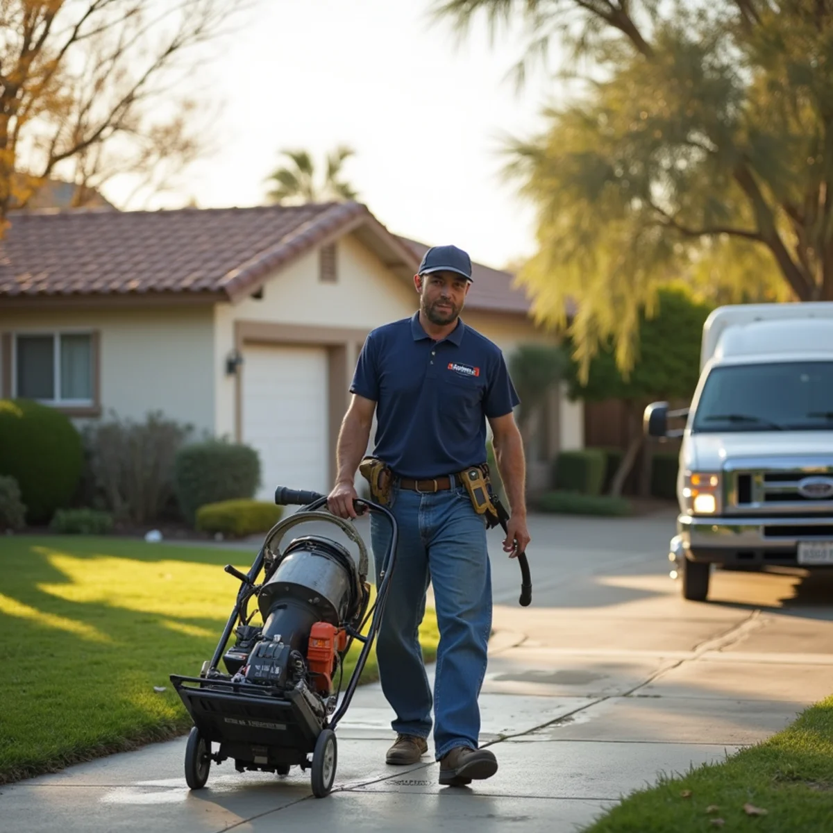 water damage restoration crew working in a South Gate, CA post-war home