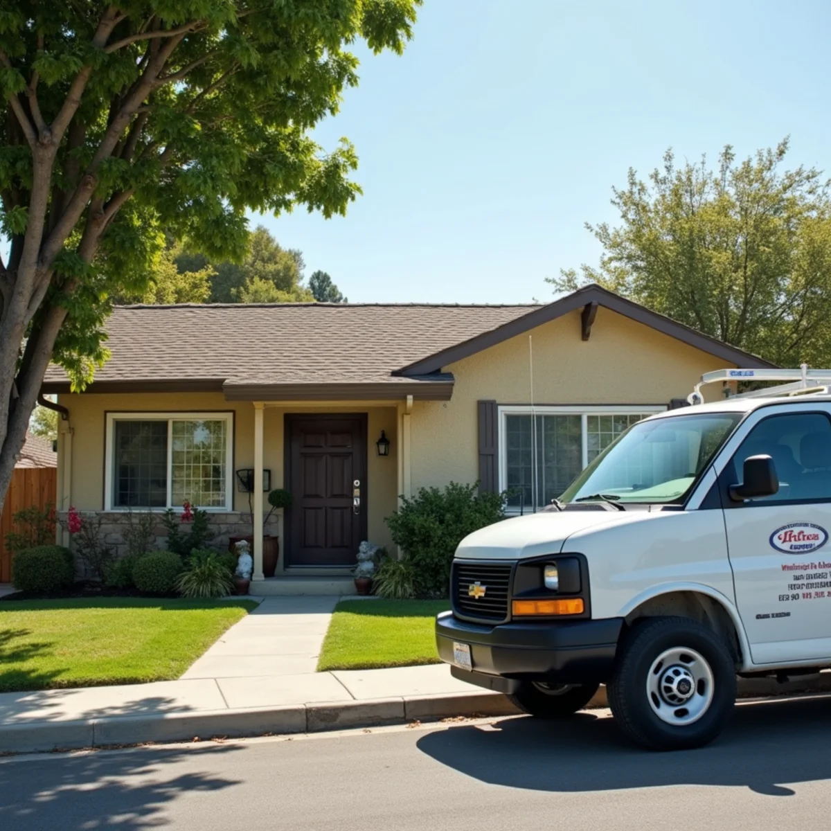 water damage restoration crew working in a Whittier, CA hillside home